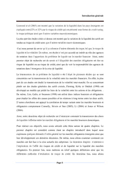 Marches obligataires, gestion des risques de liquidite et de credit