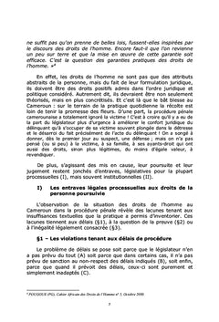 La justice pénale camerounaise et le défi du procès équitable