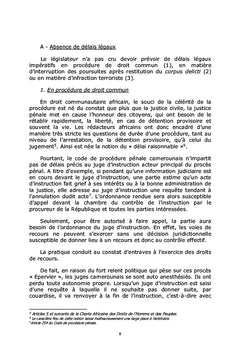 La justice pénale camerounaise et le défi du procès équitable