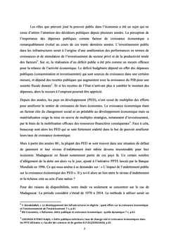 L'impact de la dette publique sur le Pib (cas Madagascar)