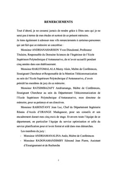 Dimensionnement et Optimisation de la Couverture Radio du Reseau LTe