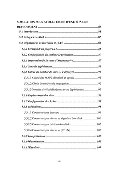 Dimensionnement et Optimisation de la Couverture Radio du Reseau LTe