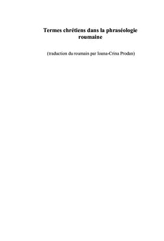 Termes chrétiens dans la phraséologie roumaine