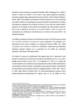 Controle de gestion et mesure de la performance