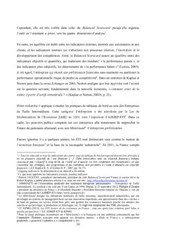 Controle de gestion et mesure de la performance