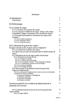 Mettre en place une demarche de gestion des risques