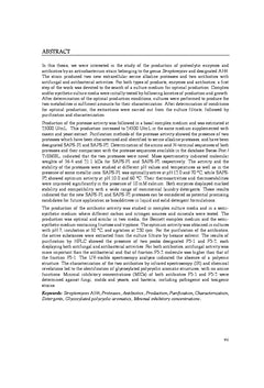 La production des proteases et d'antibiotiques