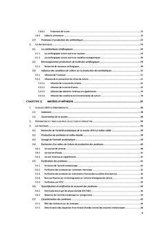 La production des proteases et d'antibiotiques