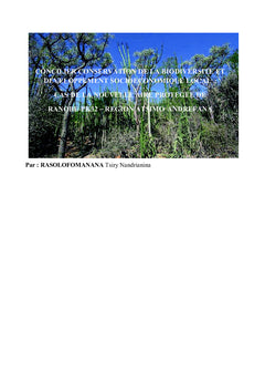Conservation de la biodiversité et développement socioéconomique local