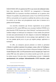 L'Intelligence economique au sein des eTI