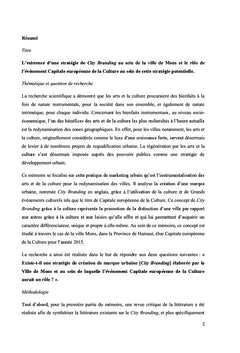 City Branding et Culture: