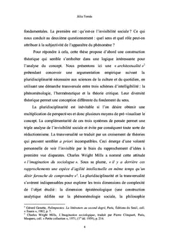 L'invisibilite sociale dans la societe contemporaine