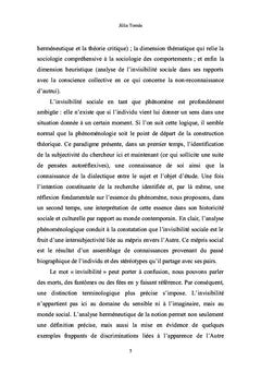 L'invisibilite sociale dans la societe contemporaine