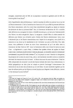 La gestion des cours d'eau internationaux