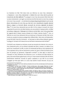 La gestion des cours d'eau internationaux