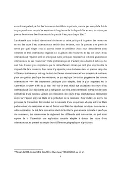 La gestion des cours d'eau internationaux