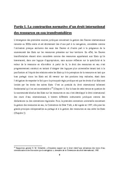 La gestion des cours d'eau internationaux