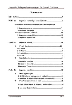 L'essentiel de la pensee economique: De Platon A Friedman