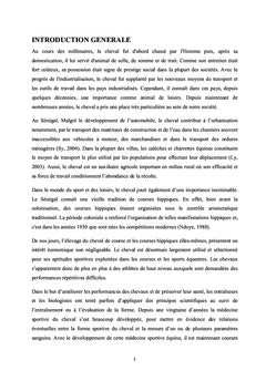 Paramètres biochimiques du cheval de traction et de sport au Sénégal