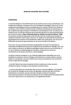 Mammites chez les brebis