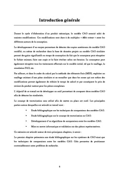 Outils de comparaison de modeles CAO base sur la vectorisation