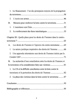 Le contre-terrorisme et les droits de l'homme