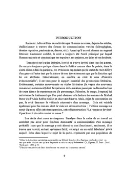 Recit poetique et quete mystique