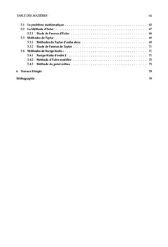 Methodes d'Analyse Numerique