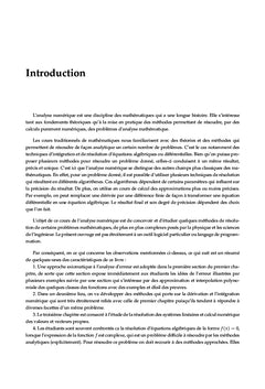 Methodes d'Analyse Numerique