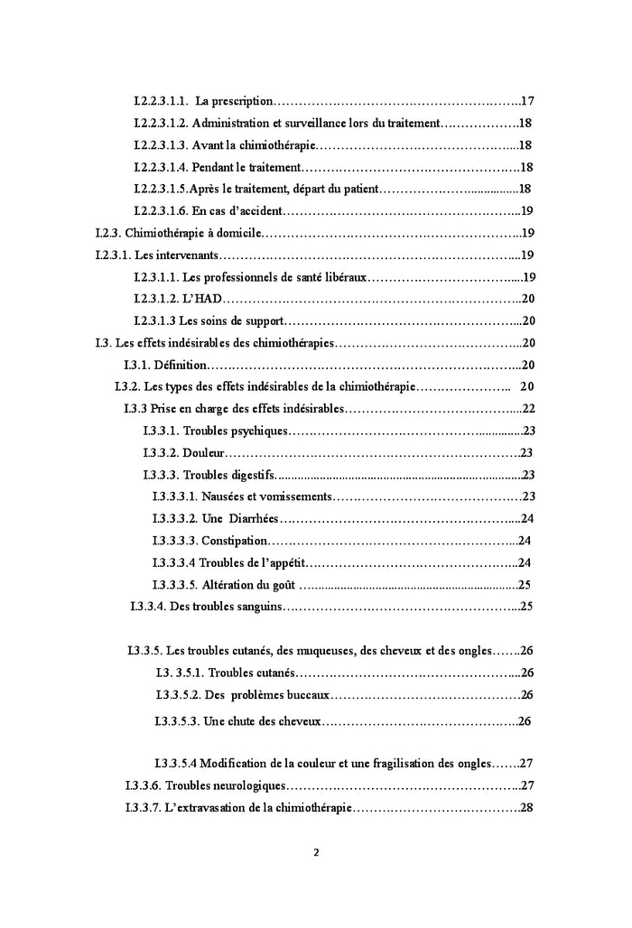 Les effets secondaires de la chimiothérapie