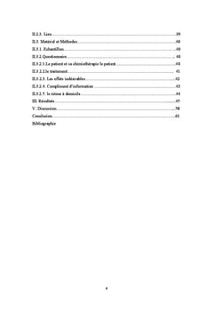 Les effets secondaires de la chimiothérapie
