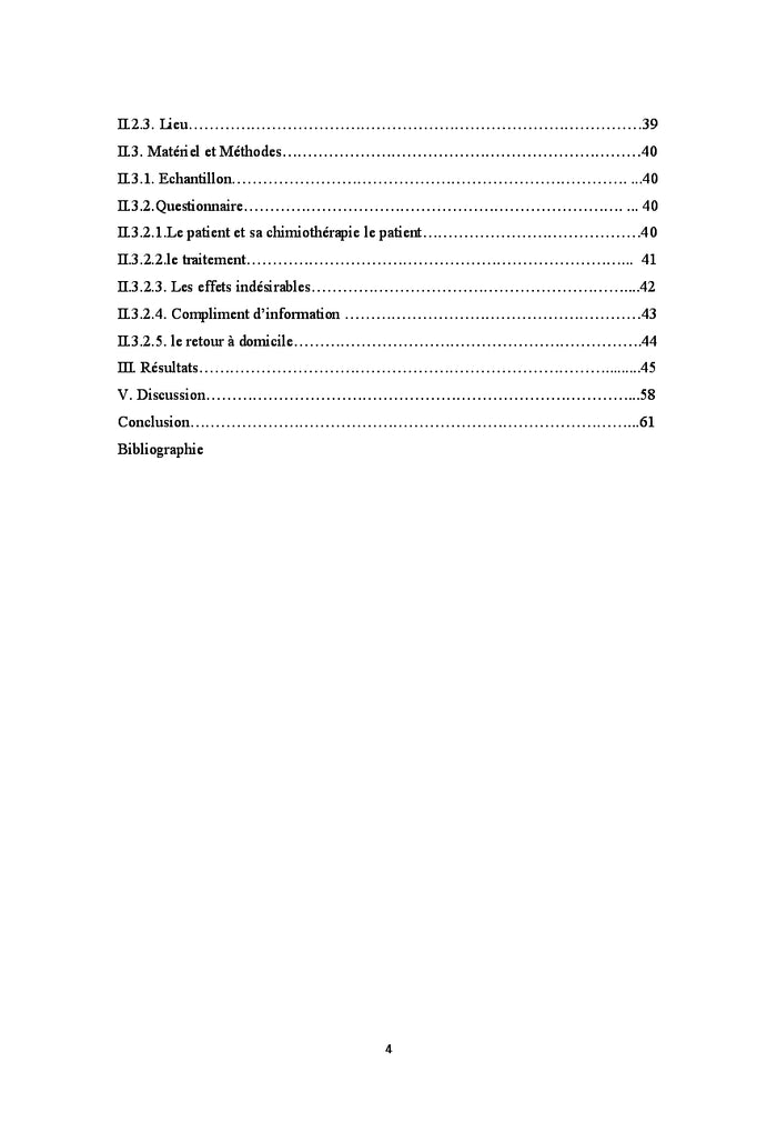 Les effets secondaires de la chimiothérapie
