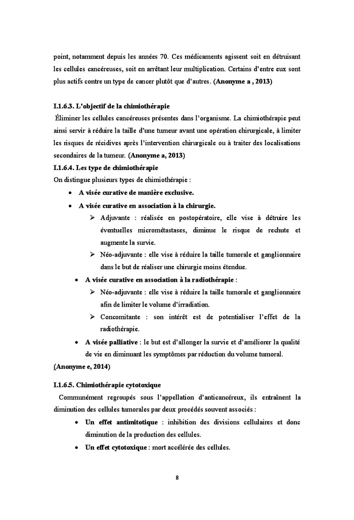 Les effets secondaires de la chimiothérapie