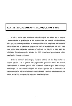 L'incidence de l'IDe en agriculture sur l'economie malagasy