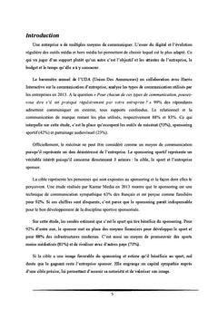 Déterminants pour une entreprise à sponsoriser un événement sportif