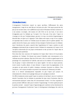 L'enseignement d'architecture: Lieux et espaces