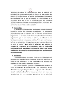 Contribution du Leadership A la performance organisationnelle