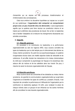 Contribution du Leadership A la performance organisationnelle