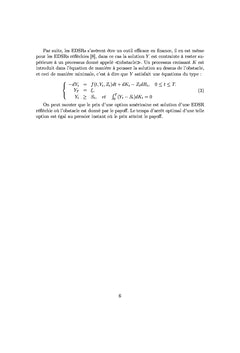 Equation differentielle stochastique retrograde en finance