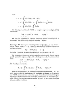 Equation differentielle stochastique retrograde en finance