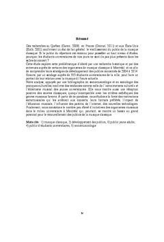 Le développement du public universitaire pour la musique classique