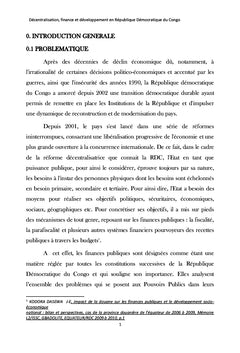 Décentralisation, finance et développement