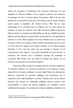 Décentralisation, finance et développement
