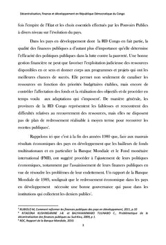 Décentralisation, finance et développement
