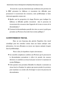 Décentralisation, finance et développement