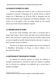 Décentralisation, finance et développement