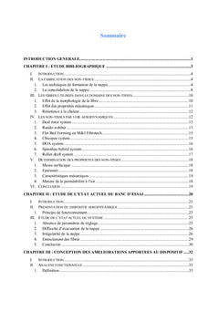Optimisation de la fabrication de non-tisses