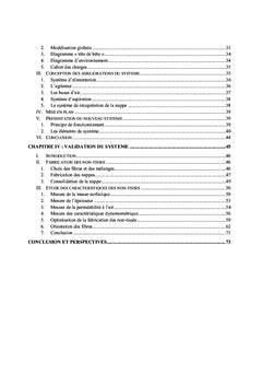 Optimisation de la fabrication de non-tisses