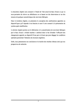 Optimisation de la fabrication de non-tisses