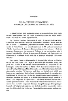 Dialogiques litteraires I